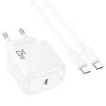 Hoco CS53A 25W Wall Charger with 1m USB C to C charging cable - Image 2