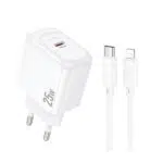 Hoco CS53A 25W Wall Charger with 1m Type-C to Lightning charging cable