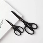 Huohou Titanium-plated 2Pc Non-slip Black Sharp Scissors Sets