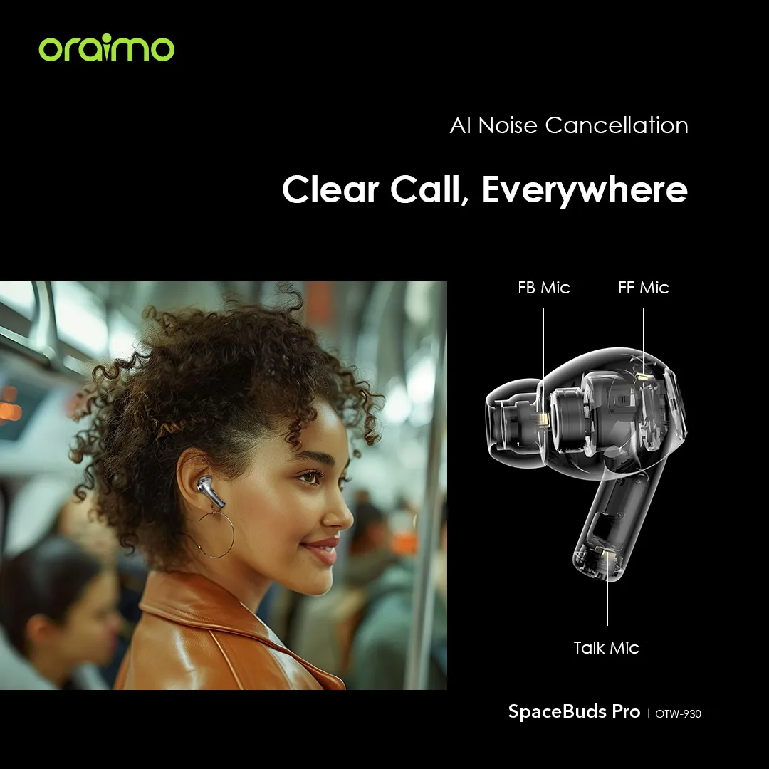 Oraimo SpaceBuds Pro Hybrid ANC True Wireless Earbuds 7