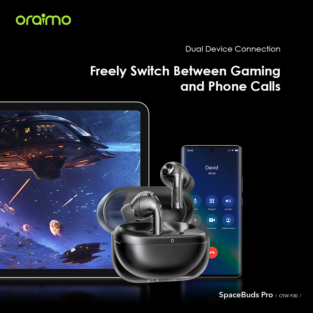 Oraimo SpaceBuds Pro Hybrid ANC True Wireless Earbuds 9