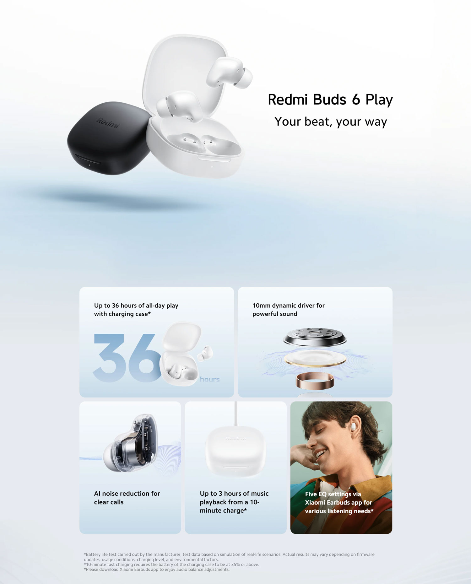 Redmi Buds 6 Play True Wireless Earbuds 4