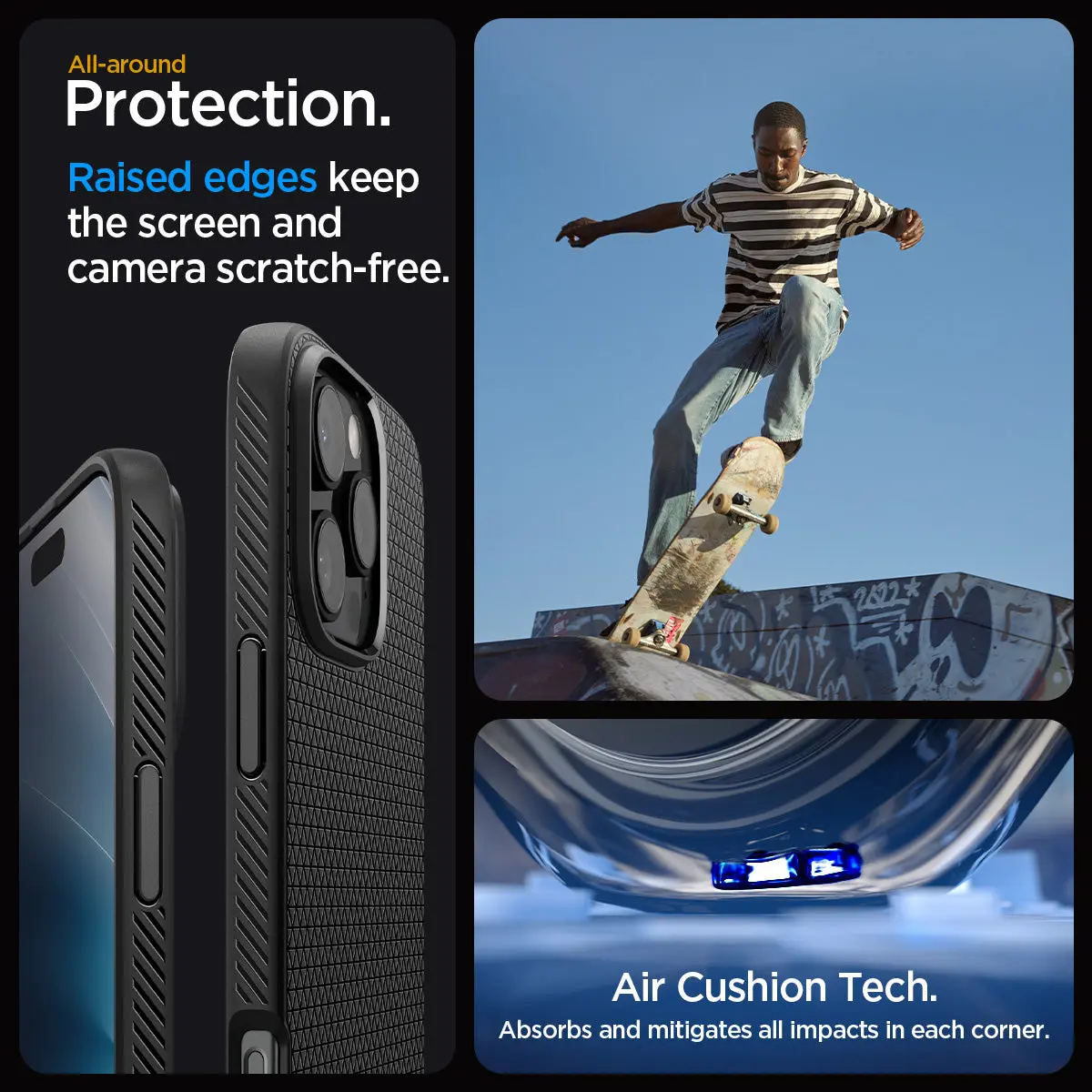 Spigen iPhone 16 Pro 16 Pro Max Liquid Air Military Grade Protection Case 3