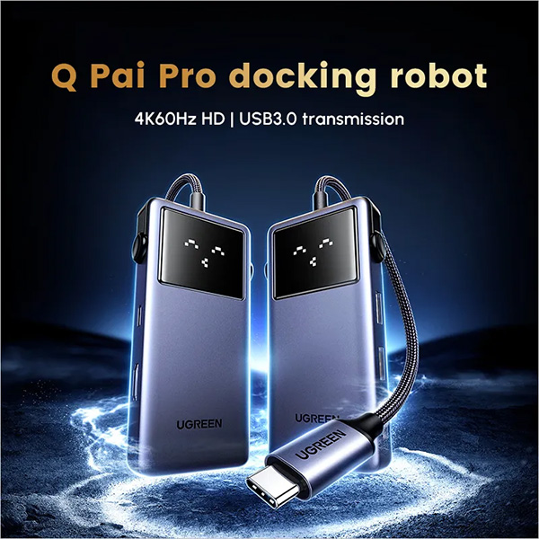 UGREEN QPai Pro 5-in-1 USB-C Hub 4K@60Hz HDMI PD100W and 3USB Ports (45154)