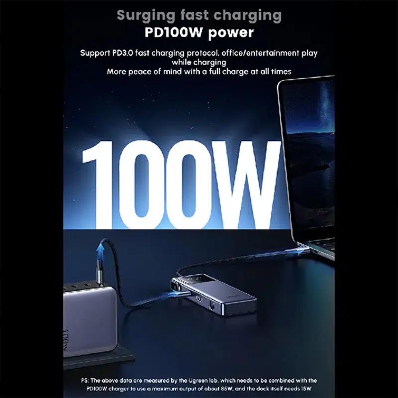 UGREEN QPai Pro 7-in-1 USB-C Hub 4K@60Hz HDMI PD100W Port (45155)