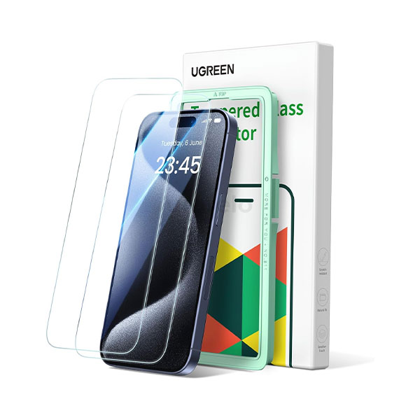 UGREEN SP371 iPhone 15 Pro Tempered Protective Film with Easy Installation Frame (25591)