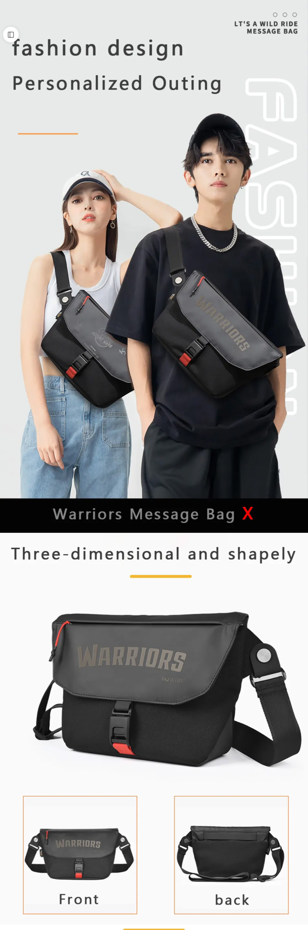 WiWU Warriors Message Bag X Cordura 1000D Nylon Crossbody Bag