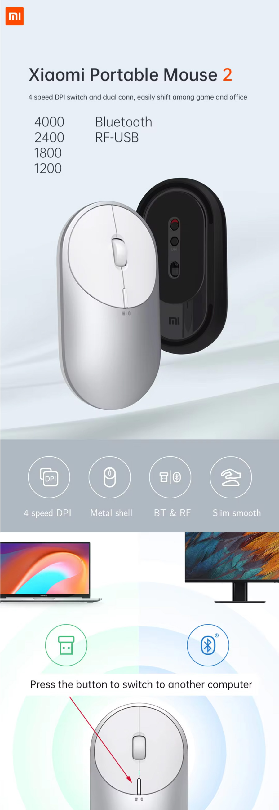 Xiaomi Mi Portable Mouse 2