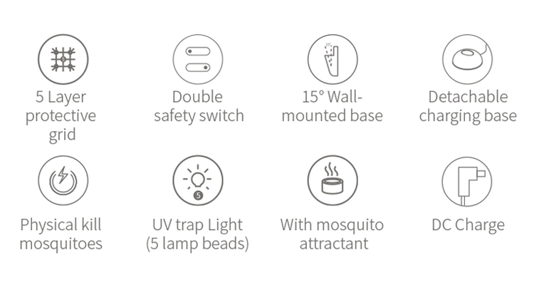 Xiaomi Qualitell E2 2 in 1 Electric Fly Trap and Mosquito Swatter Bat 4