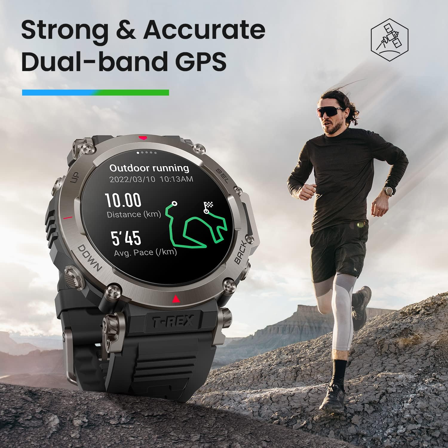 Amazfit T Rex Ultra Rugged GPS Smart Watch 10