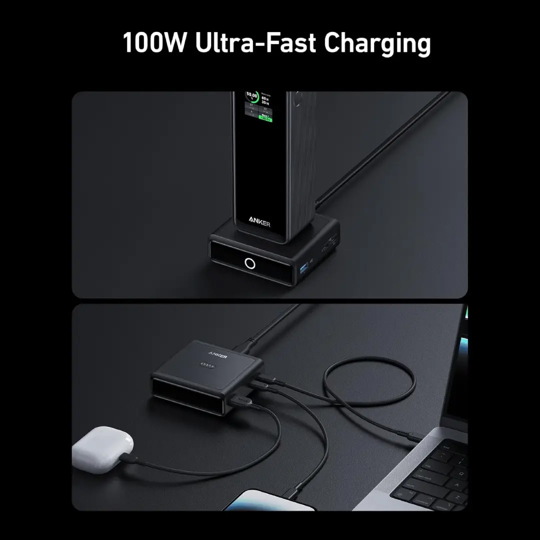 Anker GanPrime 100W Power Bank Charging Base Ultra Fast Charging (A1902)