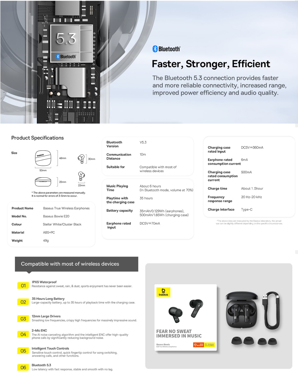 Baseus Bowie E20 True Wireless Earbuds