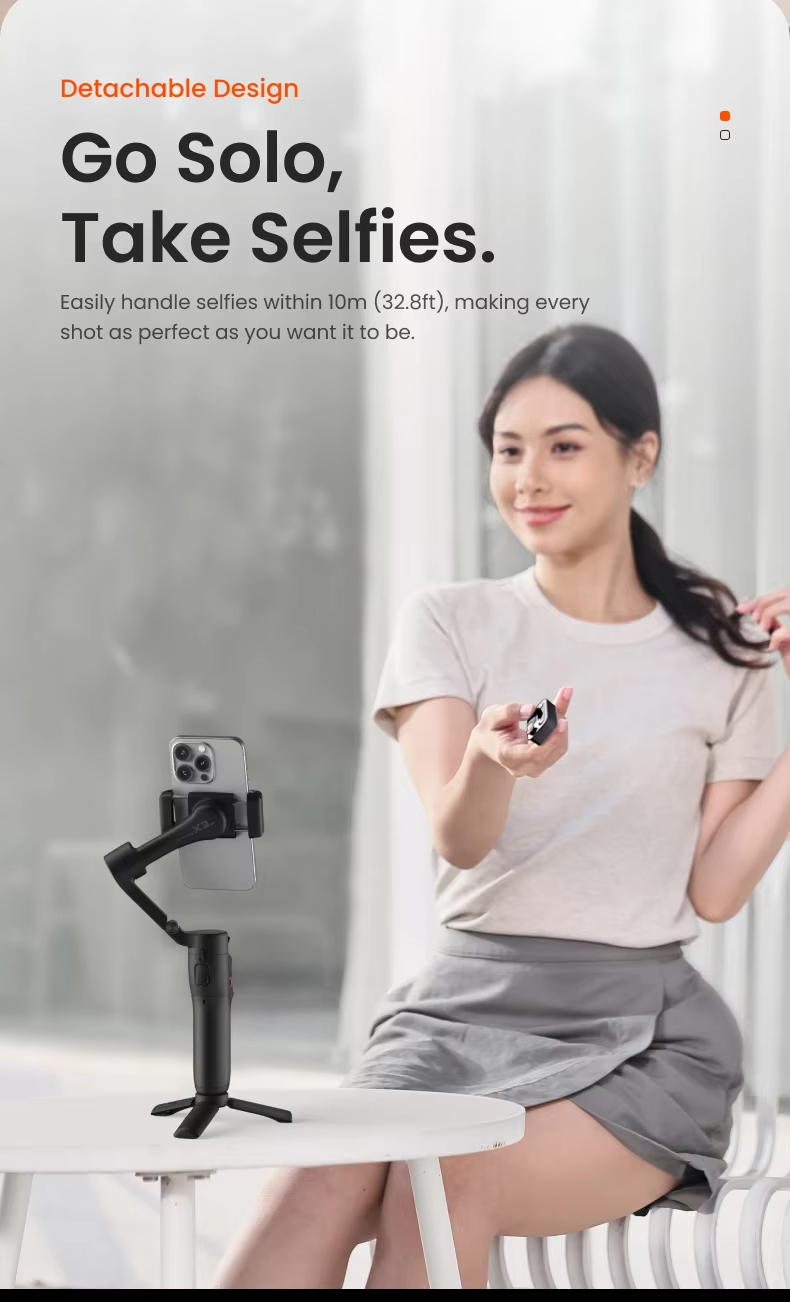 Hohem iSteady X3 SE 3 AXIS Gimbal With Detachable Remote Control 9