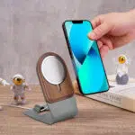 Natural Wood MagSafe Desktop Charging Stand - Image 3
