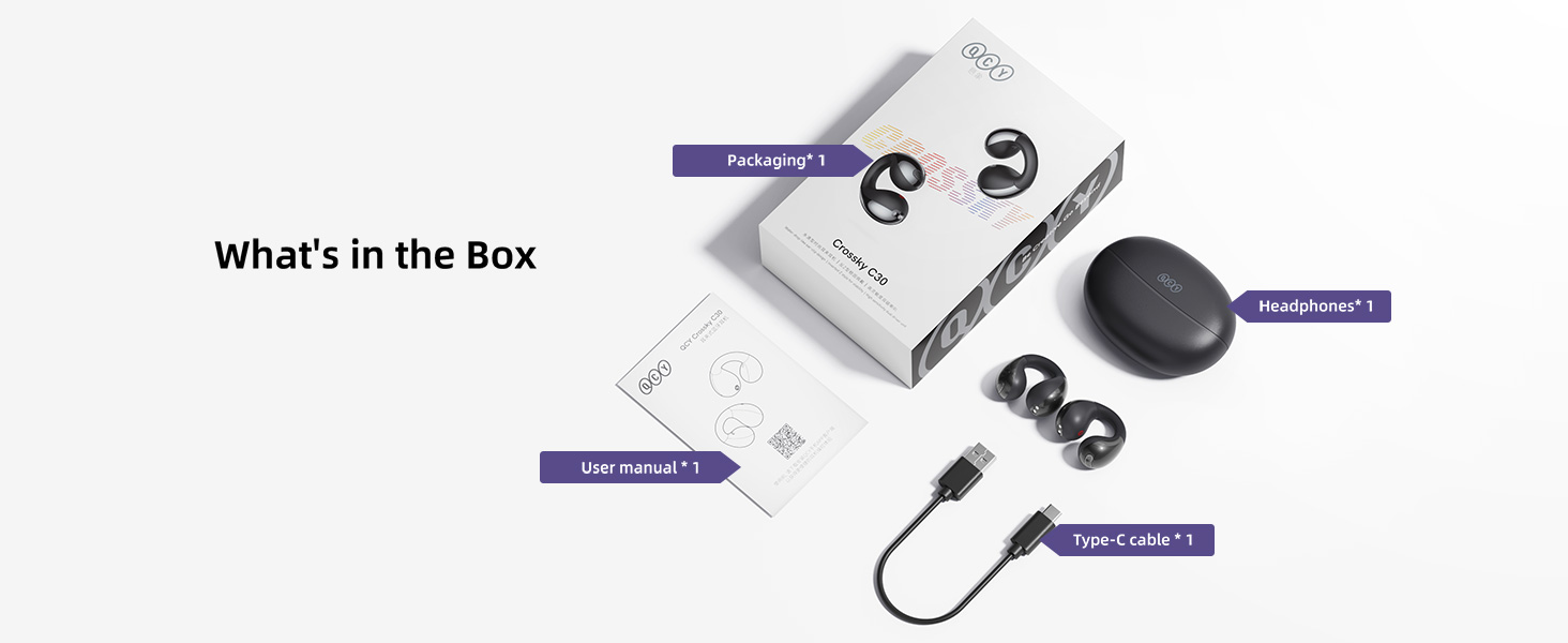 QCY Crossky C30 Open Ear True Wireless Earbuds 11