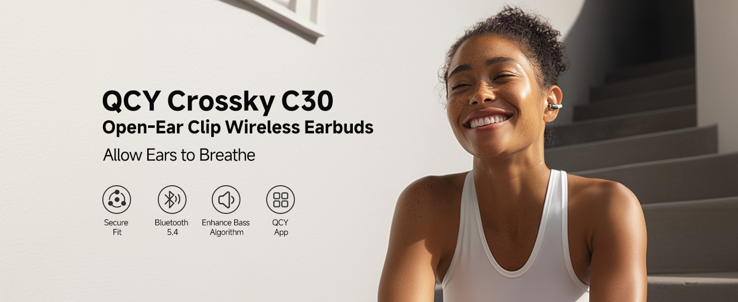 QCY Crossky C30 Open Ear True Wireless Earbuds 3