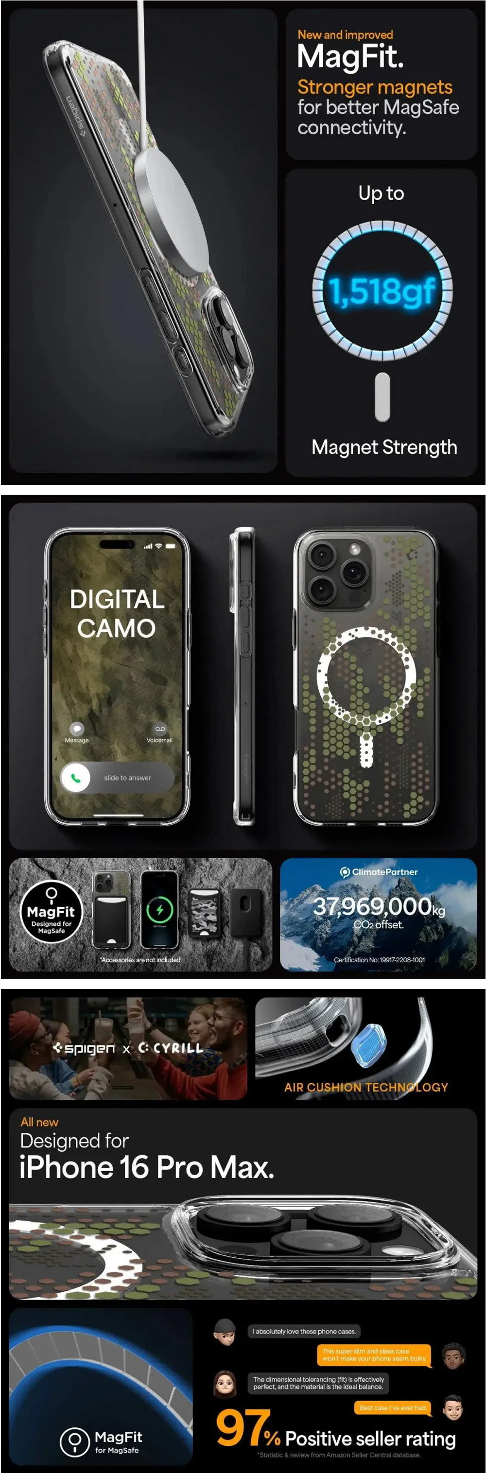 Spigen iPhone 16 Pro Max Ultra Hybrid MagFit Digital Camo Case