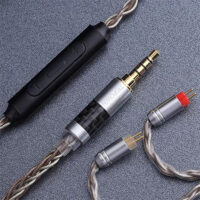 Tripowin C8 8-Core Silver Copper Foil Braided Cable with Microphone (2 pin)