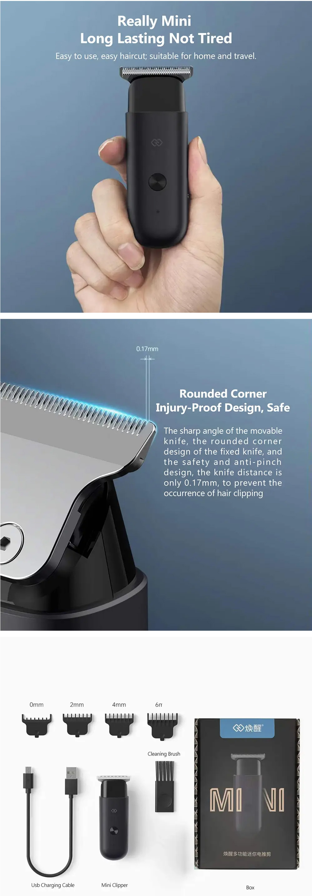 Xiaomi Huanxing Ec101 Multifunctional Mini Electric Hair Trimmer