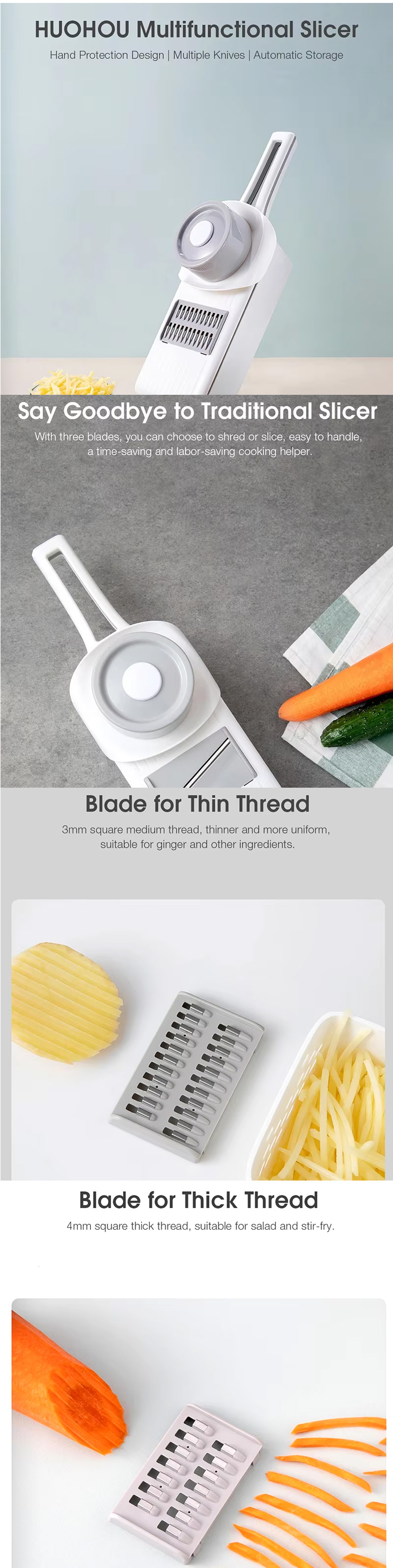 Xiaomi HuoHou Multi Blade Vegetable Slicer (HU0137)