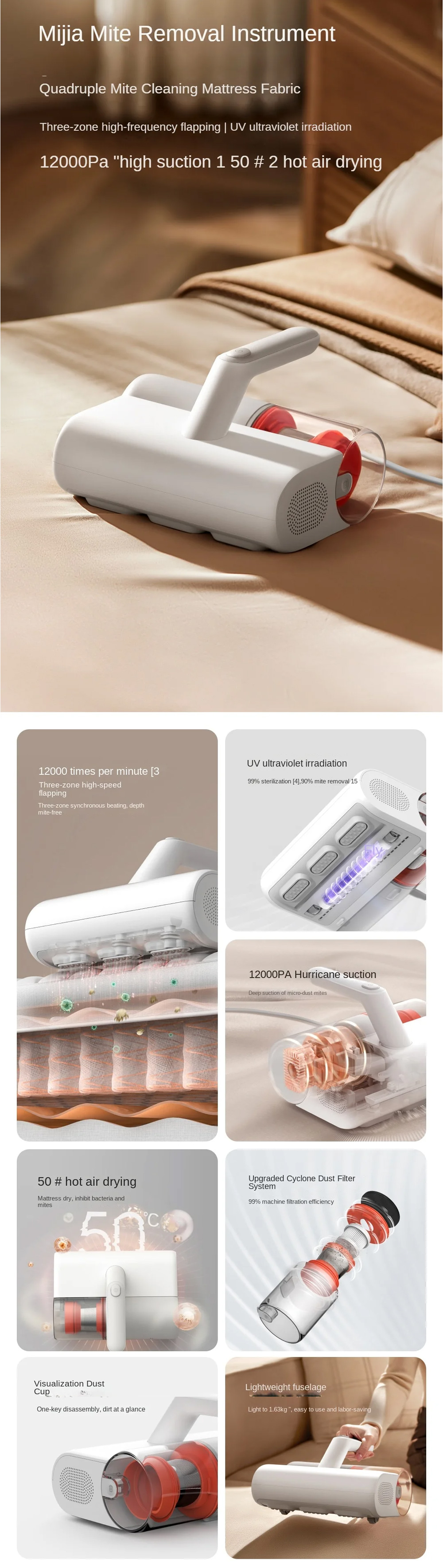 Xiaomi Mijia Dust Mite Remover 2 UV Irradiation Vacuum Cleaner