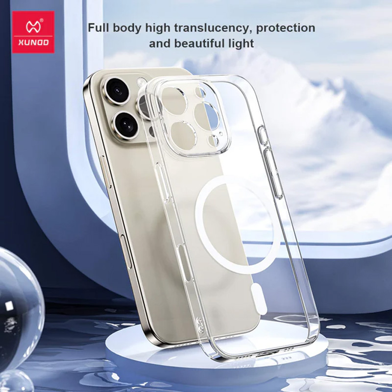 Xundd iPhone 16 Pro Max Transparent Protection Clear Magnetic Case