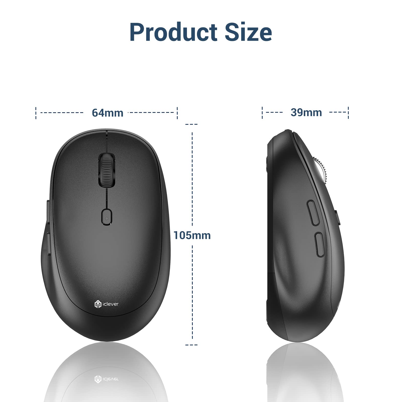 iClever MD165 Dual Mode Bluetooth Mouse 6