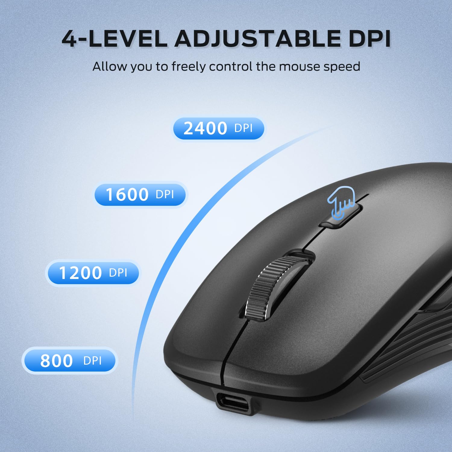 iClever MD179 Dual Mode Bluetooth Mouse 6