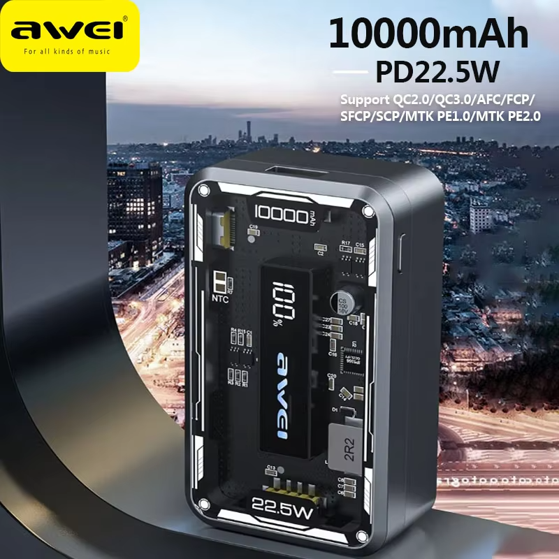 Awei P111K 10000mAh PD 22.5W Portable Power Bank 2