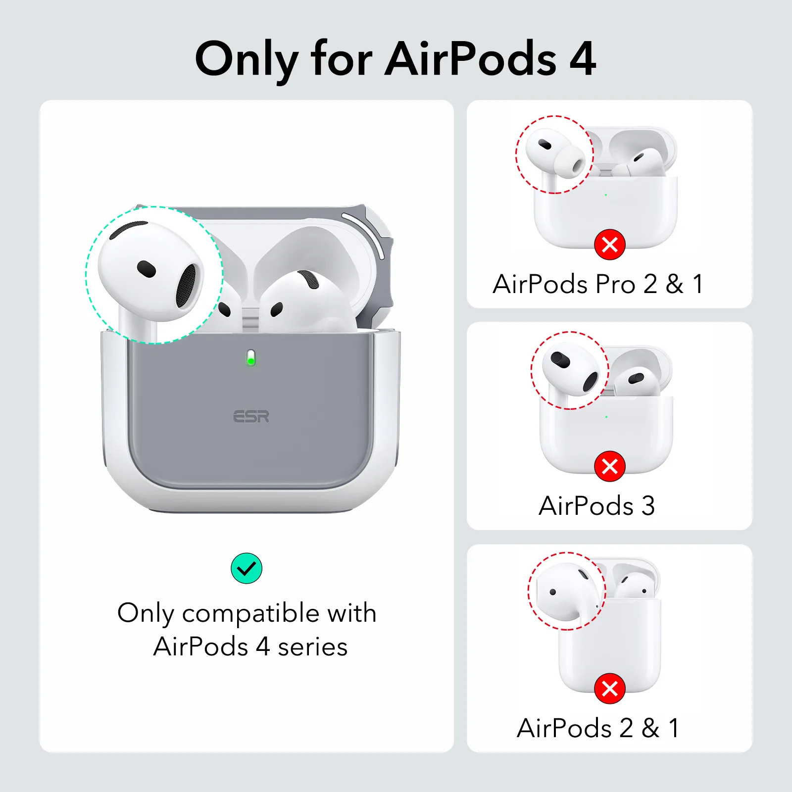 ESR Apple AirPods 4 Orbit Hybrid Case (HaloLock)