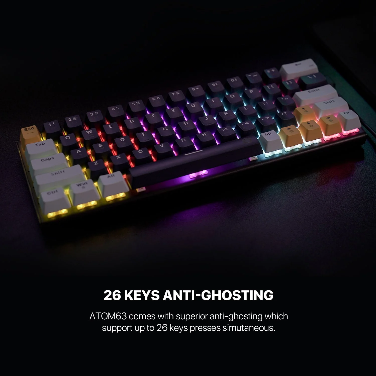 Fantech MK874 V2 Atom 63 Hot swappable Mechanical Keyboard 8