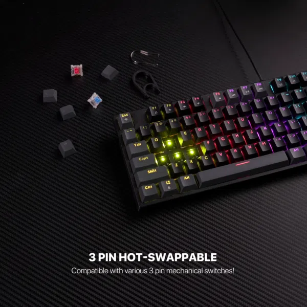 Fantech MK876V2 ATOM87 RGB Mechanical Gaming Keyboard SUMI EDITION - Image 7