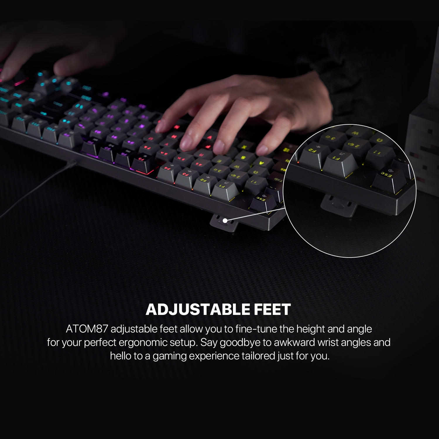 Fantech MK876V2 ATOM87 RGB Mechanical Gaming Keyboard SUMI EDITION 5