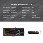 Fantech MK876V2 ATOM87 RGB Mechanical Gaming Keyboard SUMI EDITION - Image 8
