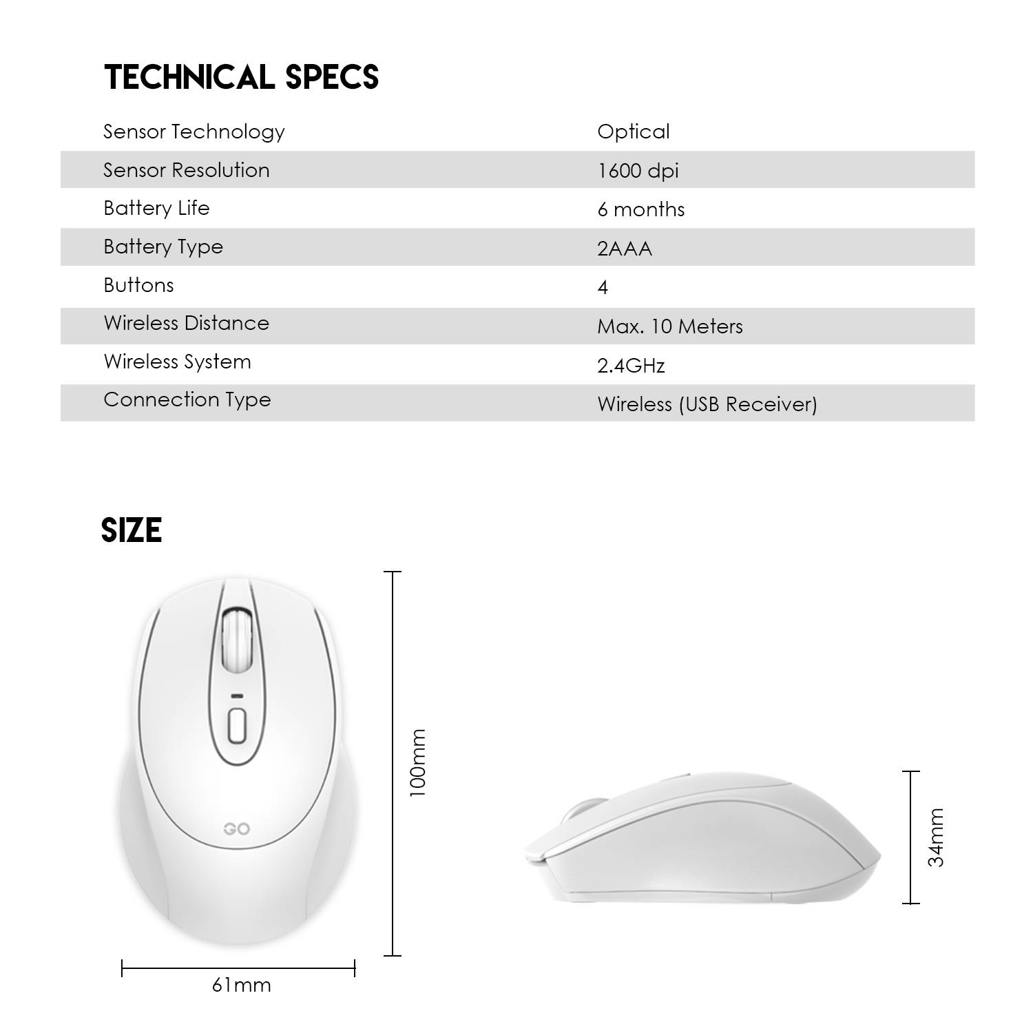 Fantech W191 GO Silent Wireless Mouse 6