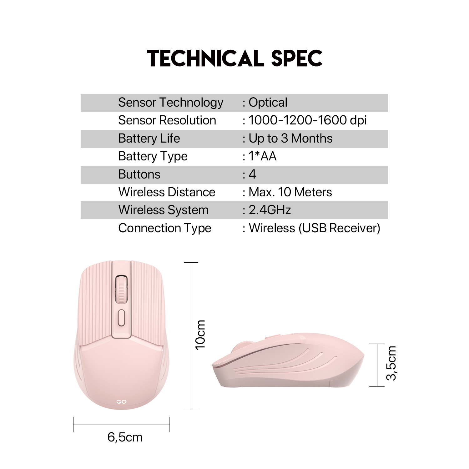 Fantech W605 GO Wireless Mouse 6