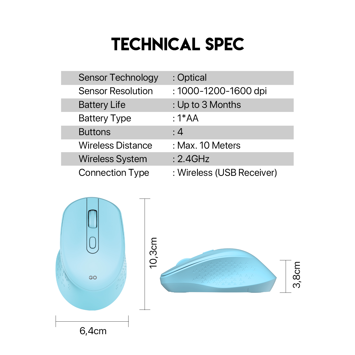 Fantech W606 GO Wireless Mouse 8