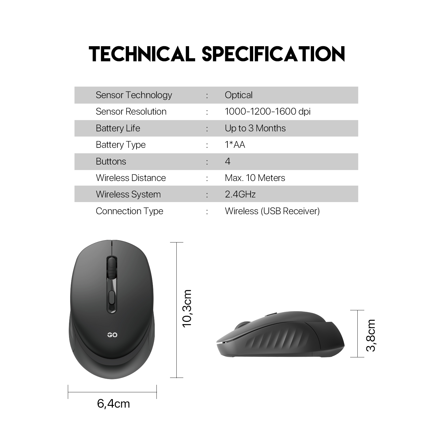 Fantech W609 GO Wireless Mouse 8