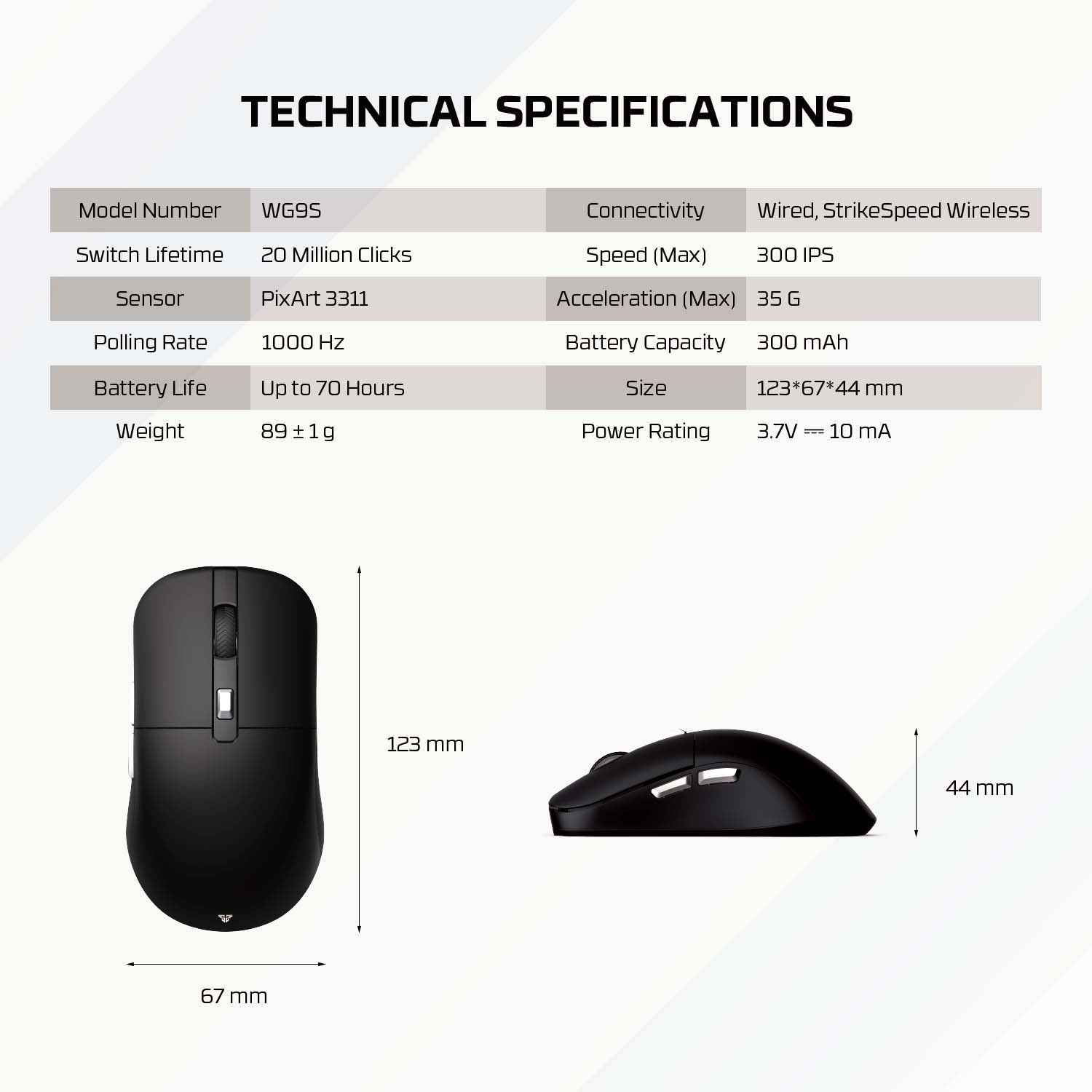 Fantech WG9S KANATA S Dual Mode Wireless Gaming Mouse 13