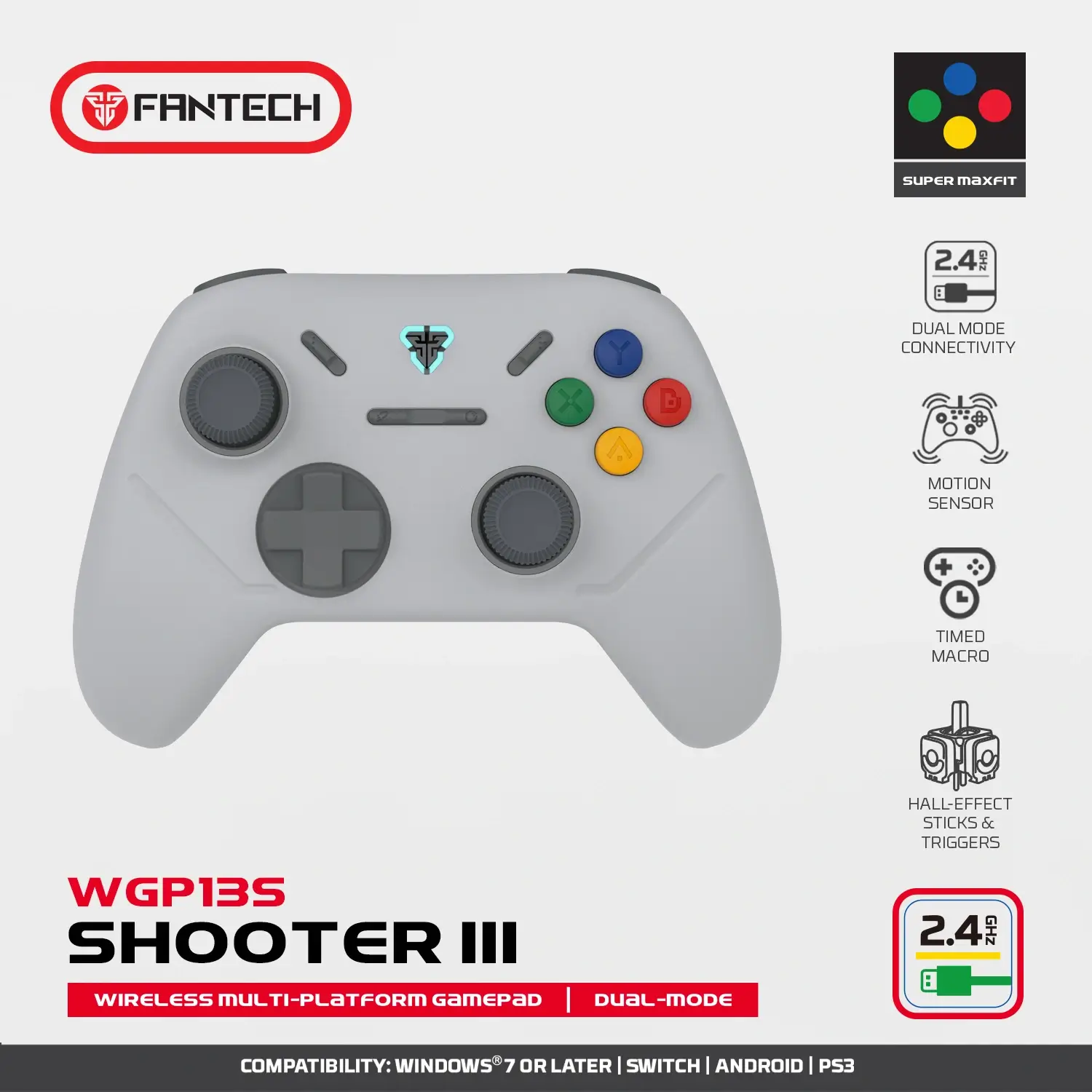 Fantech WGP13S SHOOTER III SUPER MAXFIT Multi Platform Wireless Gaming Controller 10