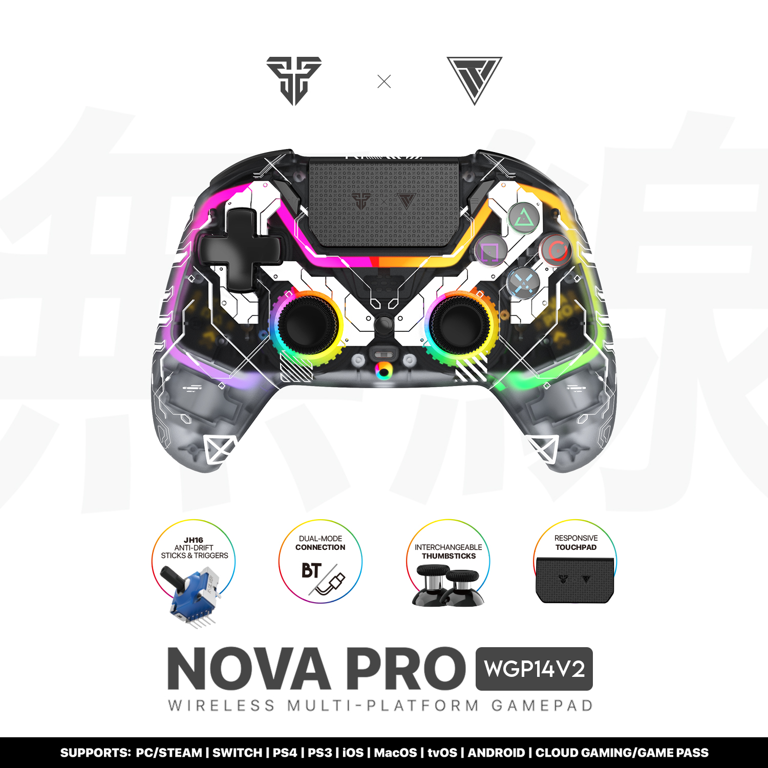 Fantech WGP14 V2 NOVA PRO Multi Platform Wireless Gaming Controller 10