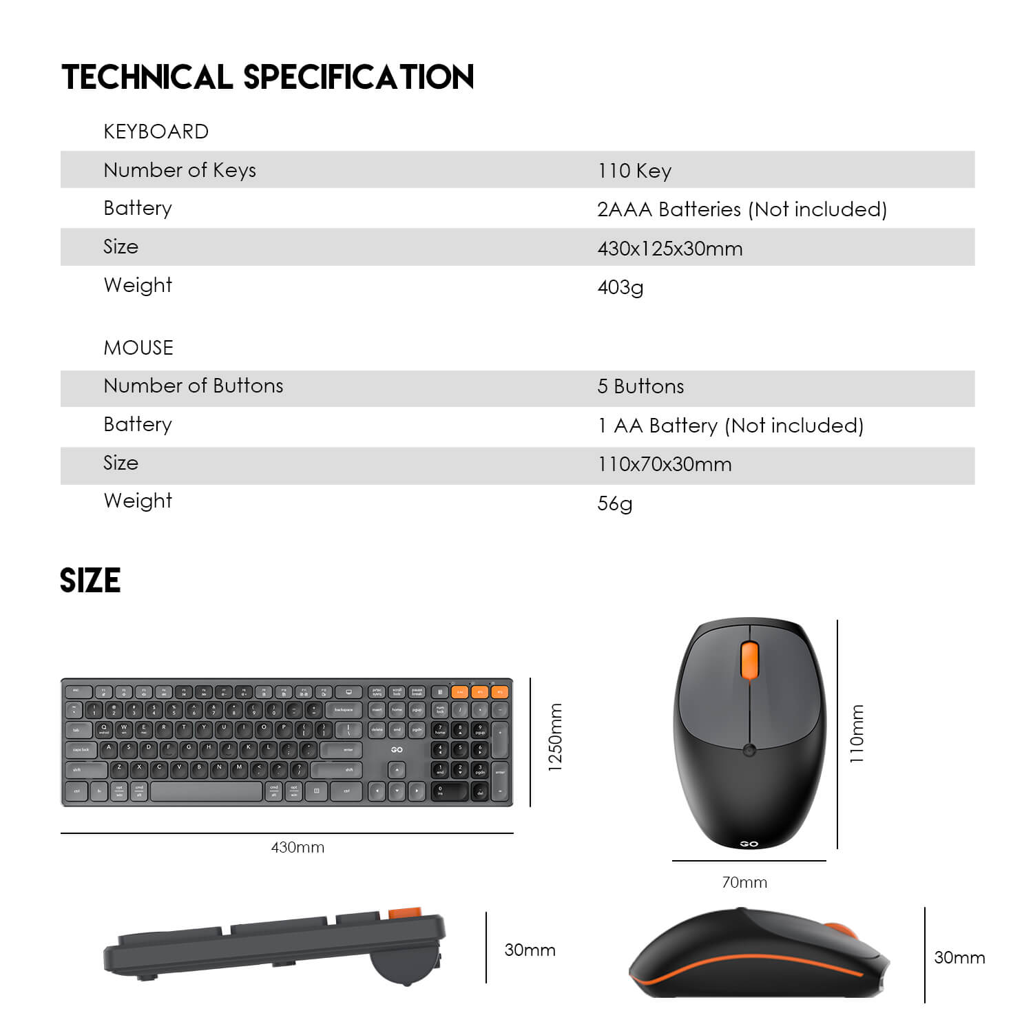 Fantech WK895 Go Pop Wireless Keyboard Mouse Combo 15