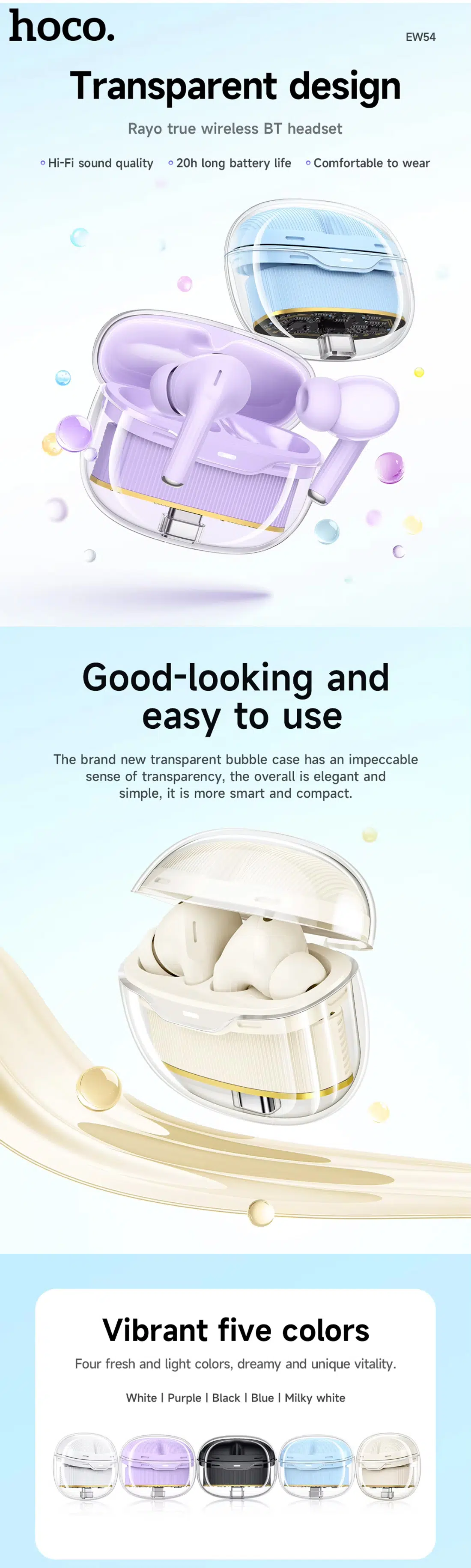 Hoco EW54 Crystal True Wireless Earbuds