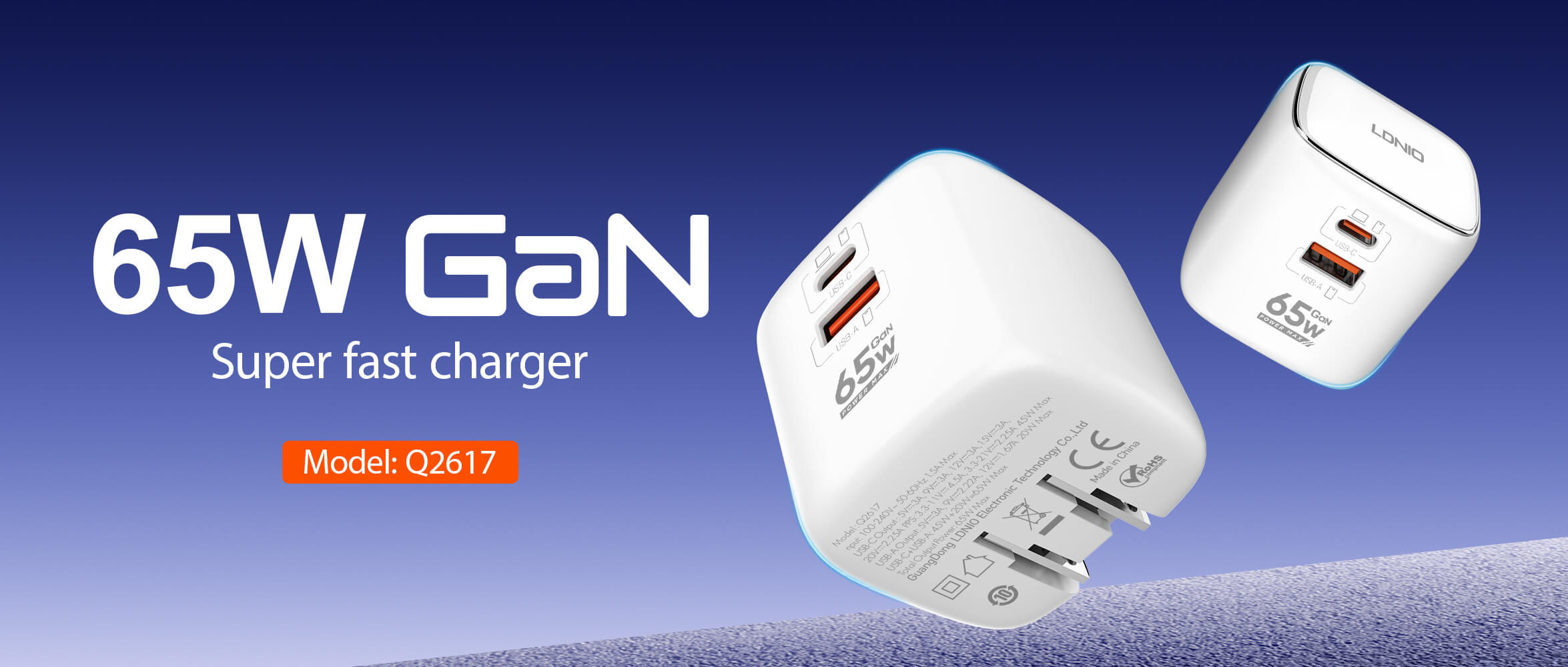 LDNIO Q2617 65W PD GaN Wall Charger 3