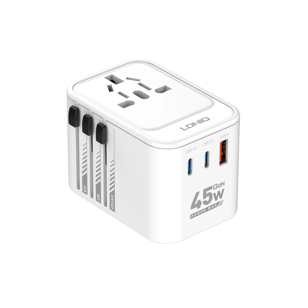 LDNIO Z8 45W 3 USB Ports GaN Travel Adapter