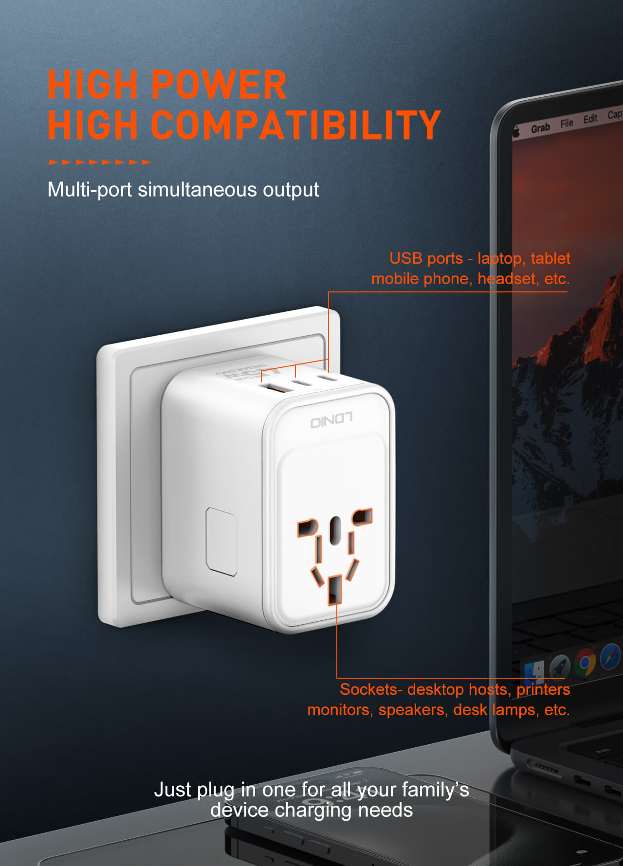 LDNIO Z8 45W 3 USB Ports GaN Travel Adapter 10