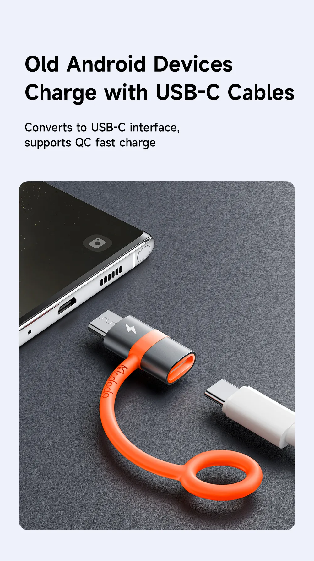 Mcdodo OT 382 USB C to Micro USB OTG Adapter 3