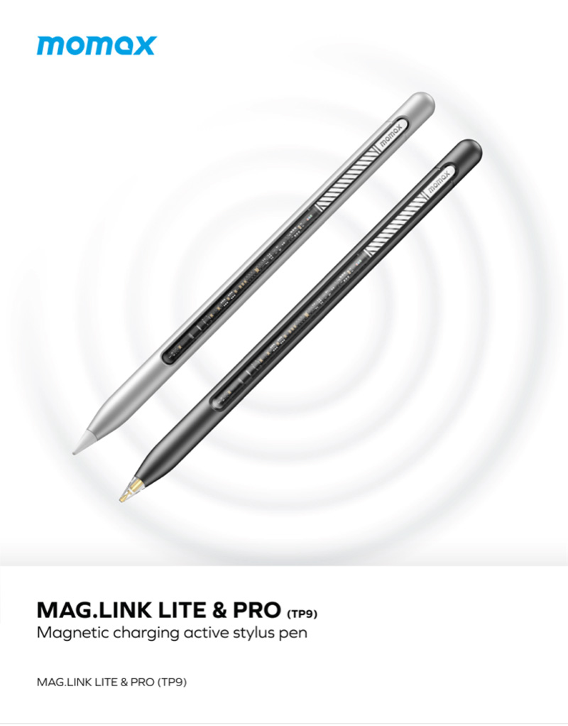 Momax Mag.Link Pro Magnetic Charging Active Stylus Pen - TP9E