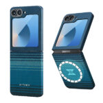 PITAKA Samsung Galaxy Z Flip6 MagEZ Case 5 Tactile Woven Case Moonrise 1500D 3