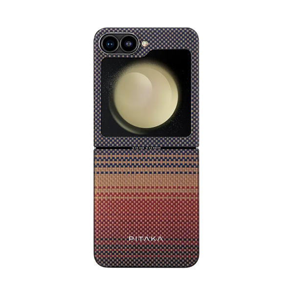 PITAKA Samsung Galaxy Z Flip6 MagEZ Case 5 Tactile Woven Case-Sunset 1500D